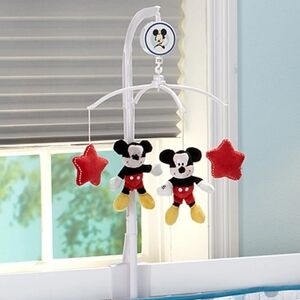 Disney Baby Mickey Mouse and Red Stars Best Friends Musical Baby‎ Crib Mobile